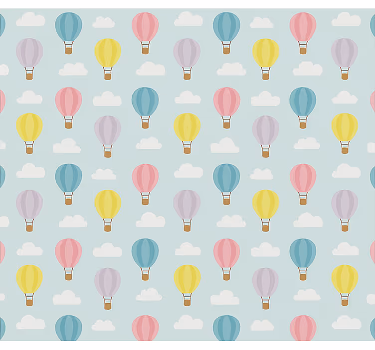 Store enrouleur chambre enfant montgolfières bleues - TenStickers