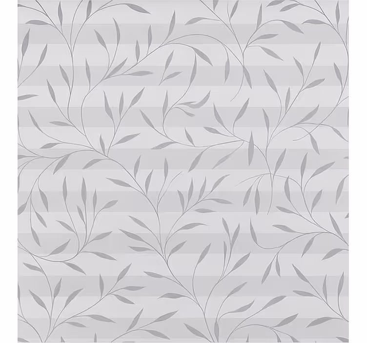 Store enrouleur salle de bain plantes blanches et grises - TenStickers