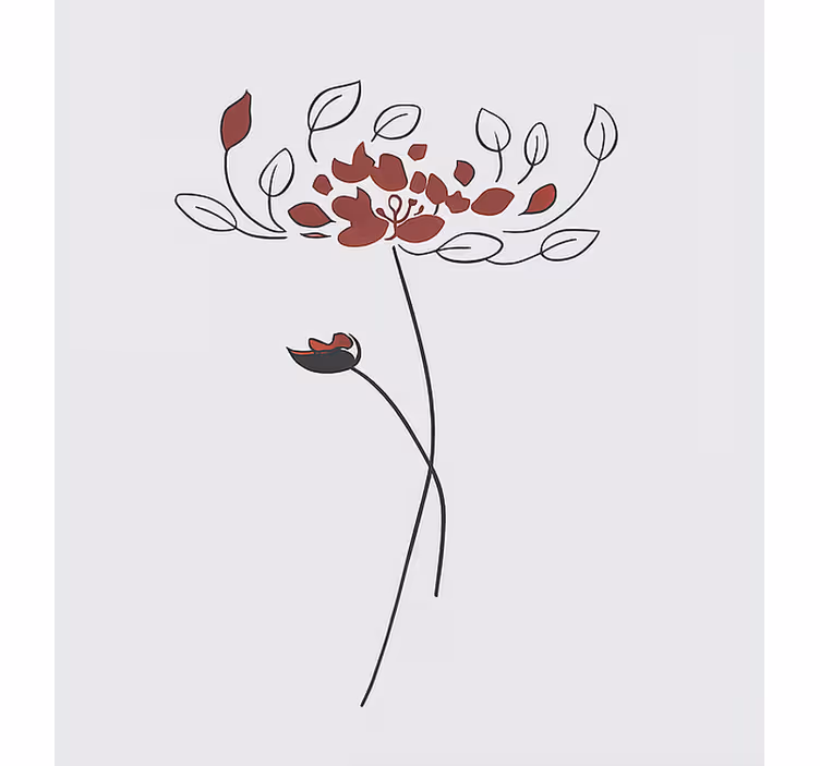 Store enrouleur chambre enfant croquis botanique minimaliste - TenStickers