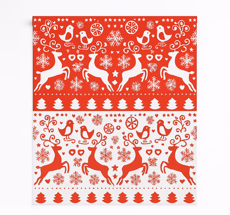 Store enrouleur salon motif de renne nordique - TenStickers