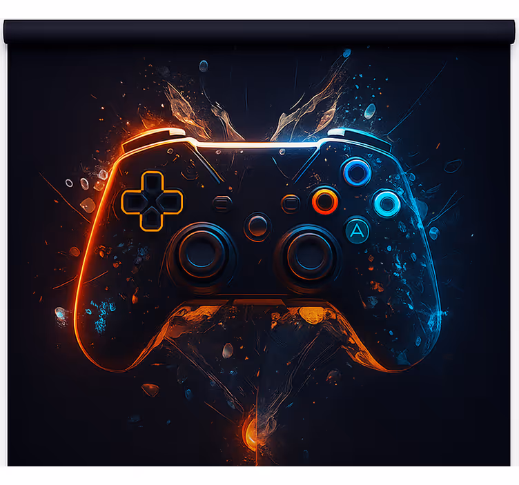 Store enrouleur gamer contrôleur d'incendie et de glace - TenStickers