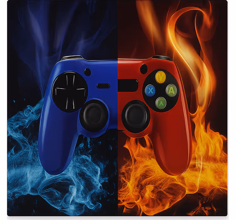 Store enrouleur gamer console de feu et de glace - TenStickers