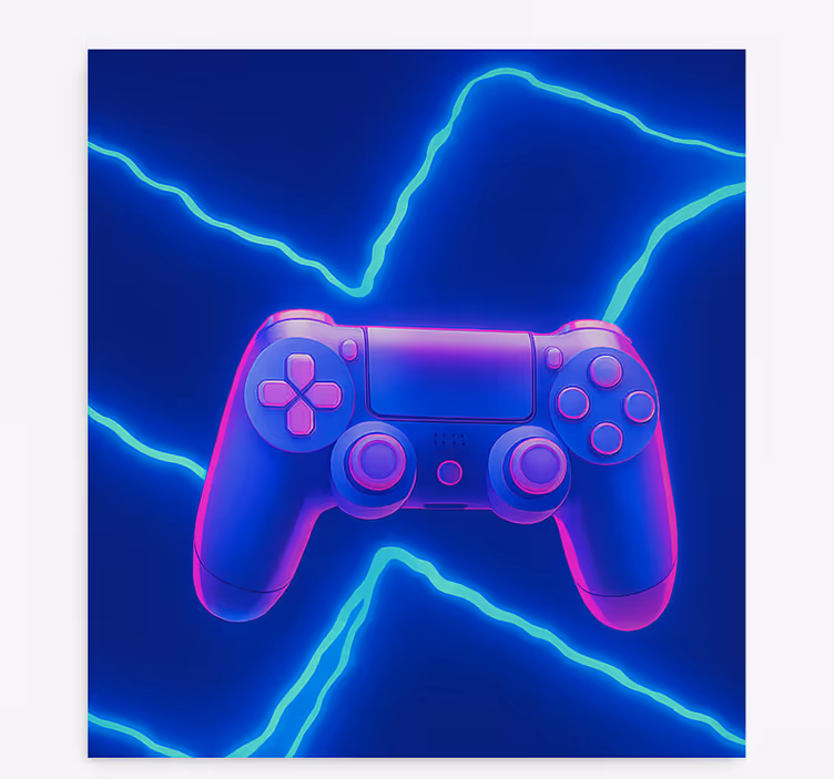Store enrouleur gamer contrôleur 3d neon x - TenStickers