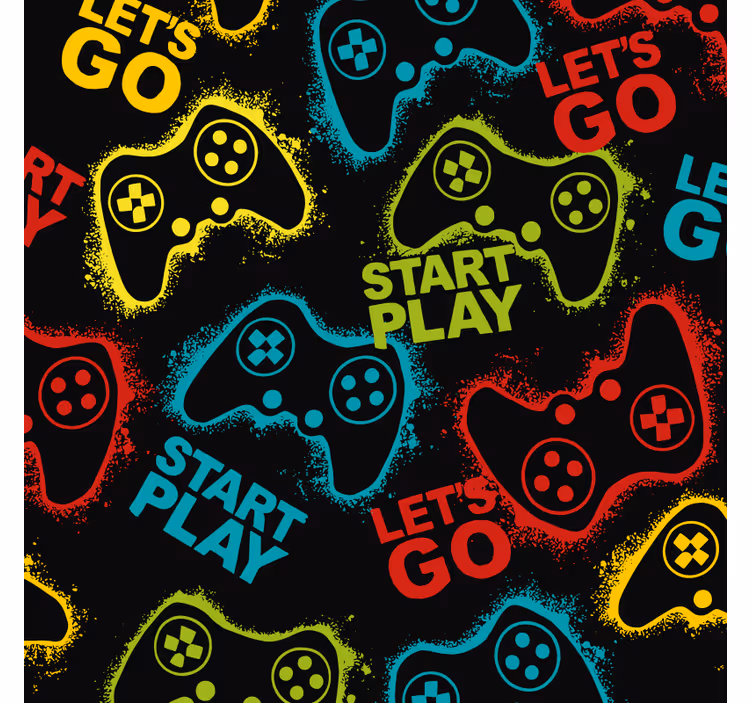 Store enrouleur gamer démarrer les contrôleurs de lecture - TenStickers