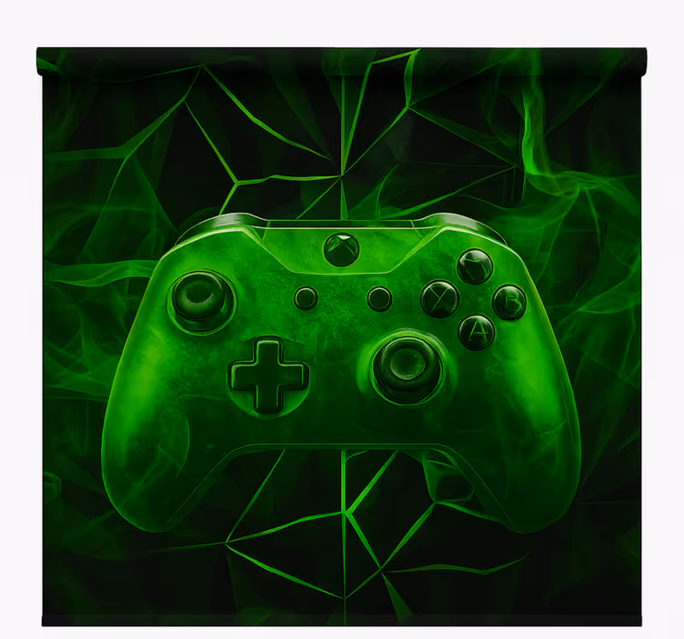 Store enrouleur gamer contrôleur de brume vert néon - TenStickers