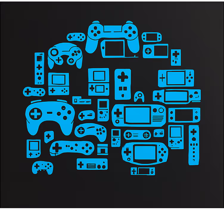 Store enrouleur gamer robot contrôleur de jeu - TenStickers