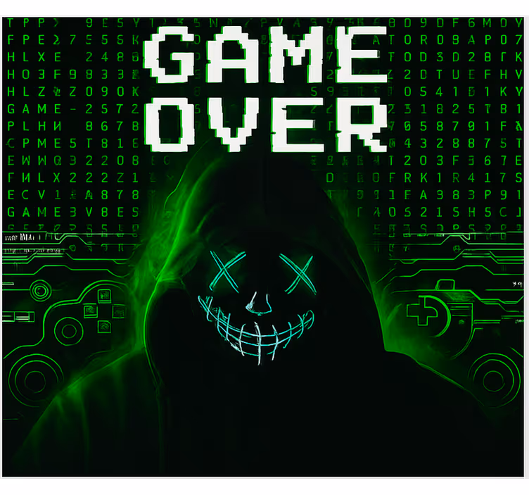 Store enrouleur gamer game over piraté masqué - TenStickers