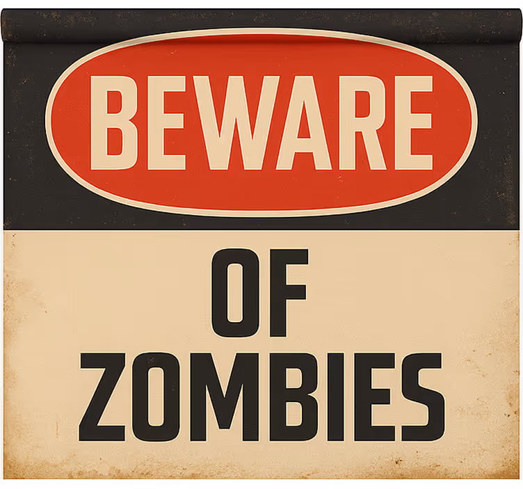 Store enrouleur gamer attention aux zombies - TenStickers