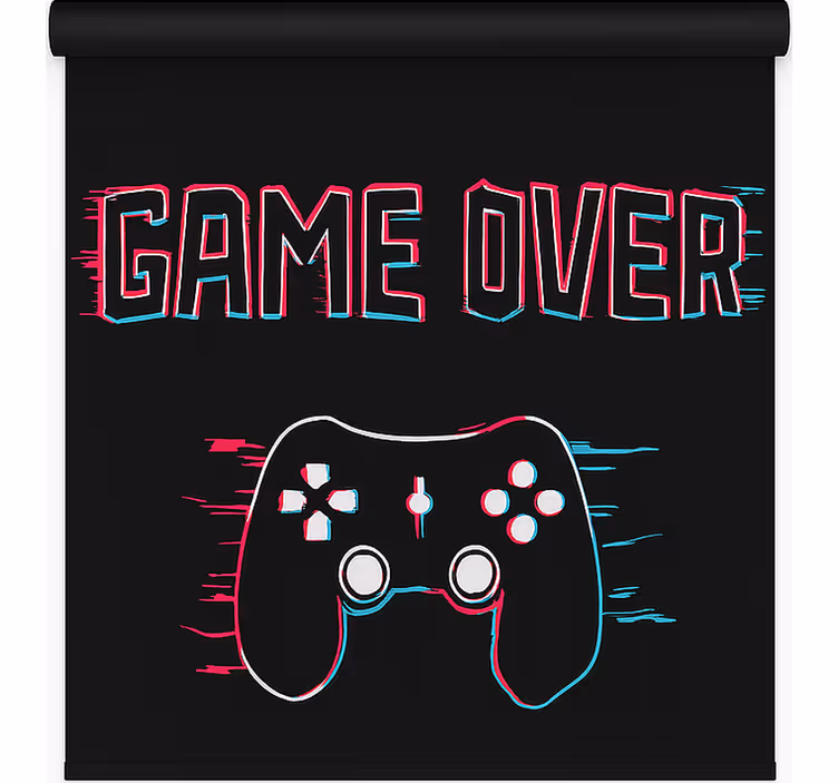 Store enrouleur gamer game over - TenStickers