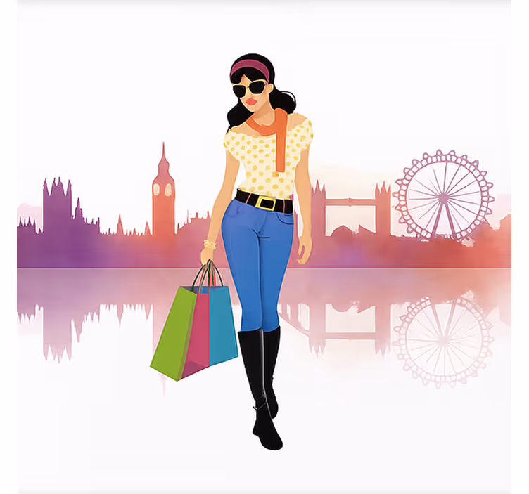 Store enrouleur chambre ado fille de la ville londonienne - TenStickers