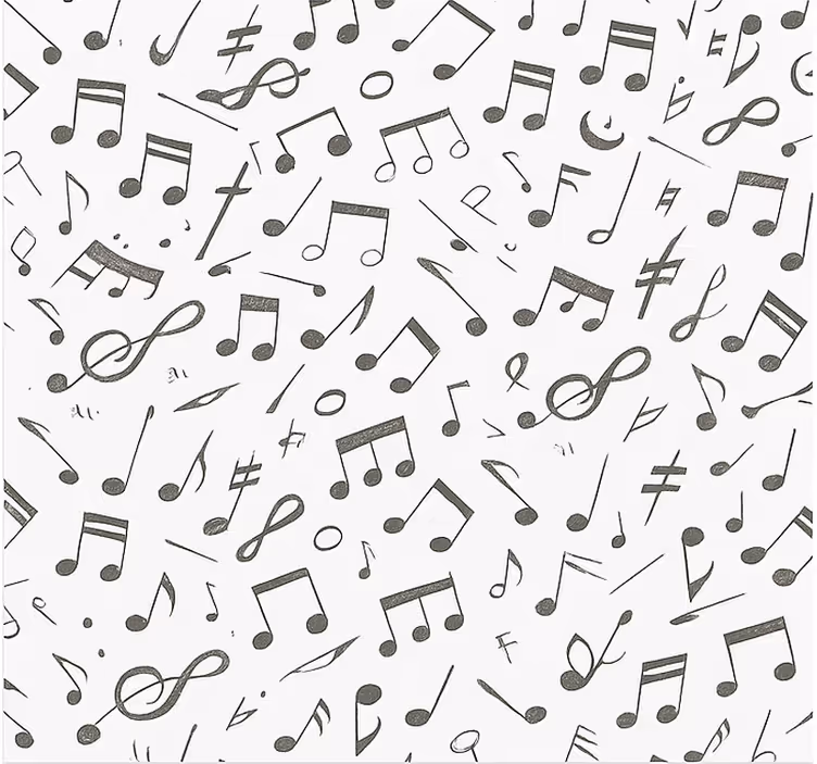 Store enrouleur chambre ado motif de notes de musique - TenStickers
