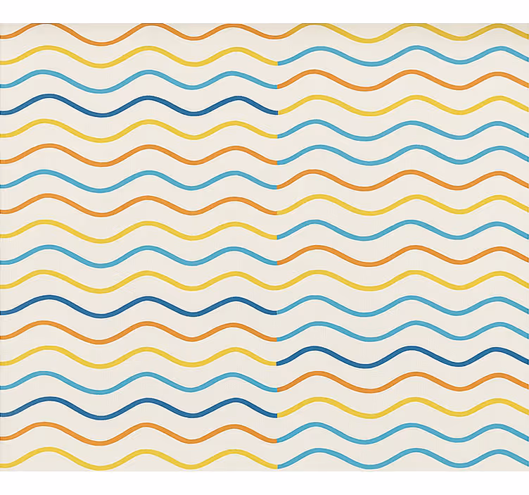 Store enrouleur chambre ado lignes ondulées colorées - TenStickers