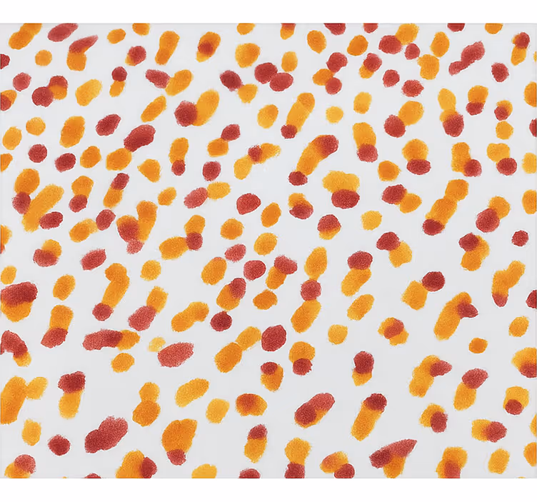 Store enrouleur chambre ado points orange et rouges - TenStickers