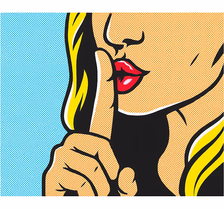 Store enrouleur chambre ado fille pop art faisant taire - TenStickers