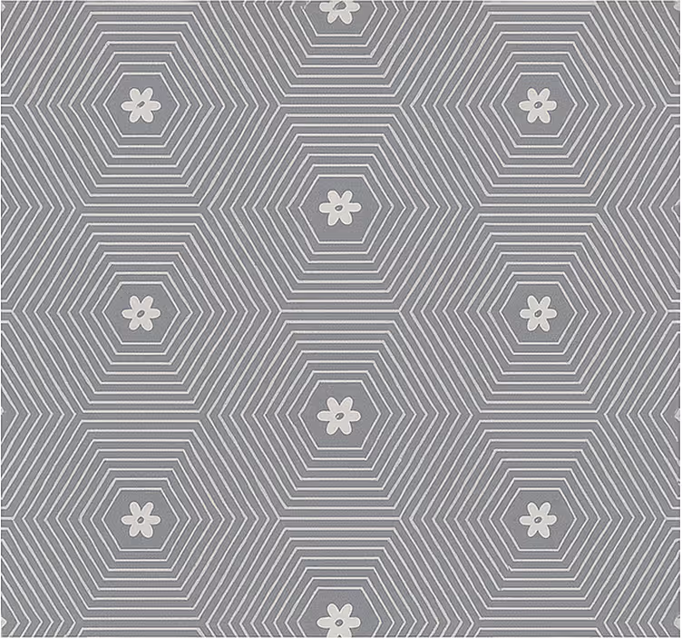 Store enrouleur chambre ado hexagone géométrique gris - TenStickers