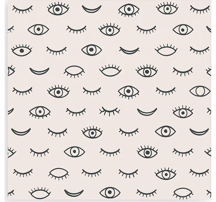 Store enrouleur chambre ado motif de cils - TenStickers