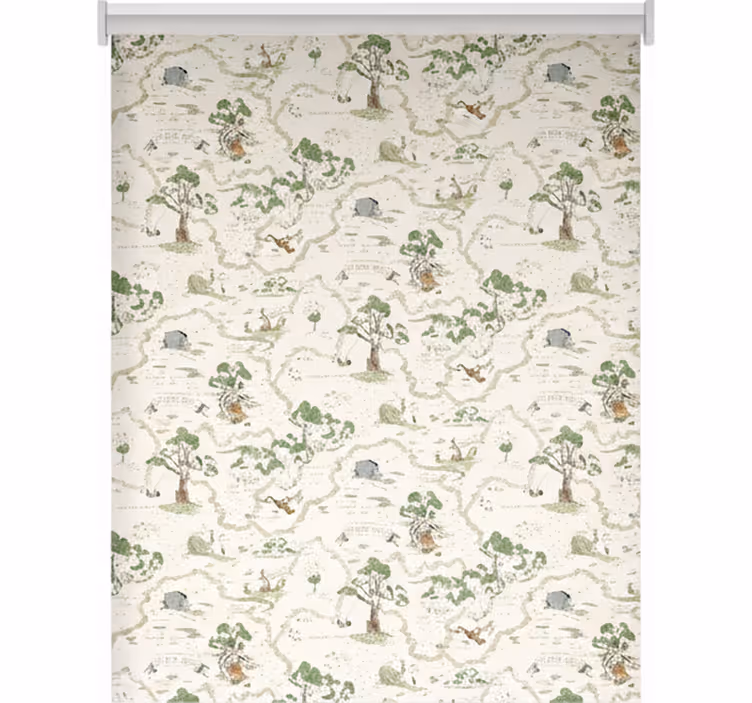 Store enrouleur scandinave arbres de forêt abstraits - TenStickers