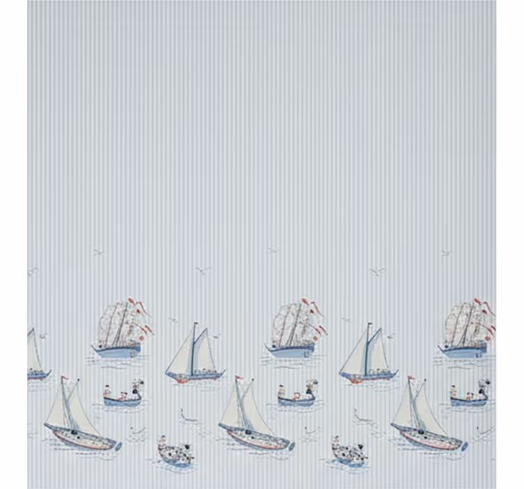 Store enrouleur scandinave navires de voile bleu océan - TenStickers