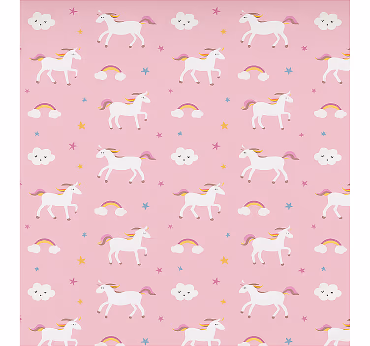 Store enrouleur scandinave licornes dansantes roses - TenStickers