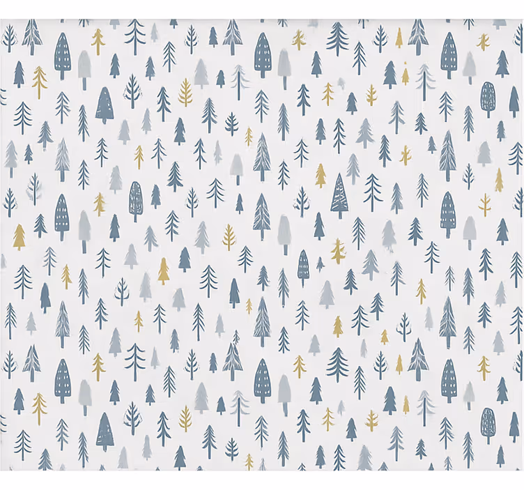 Store enrouleur scandinave scène forestière hivernale - TenStickers