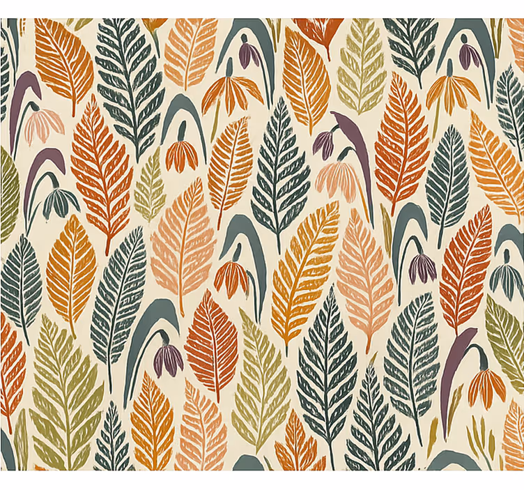 Store enrouleur scandinave fleurs de perce-neige multicolores - TenStickers
