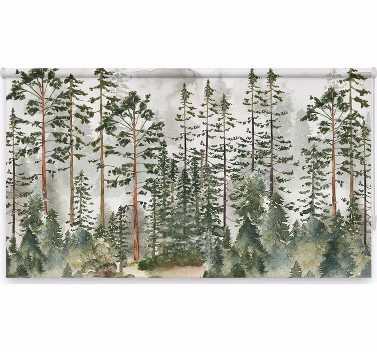 Store enrouleur arbre forêt murale bébé - TenStickers