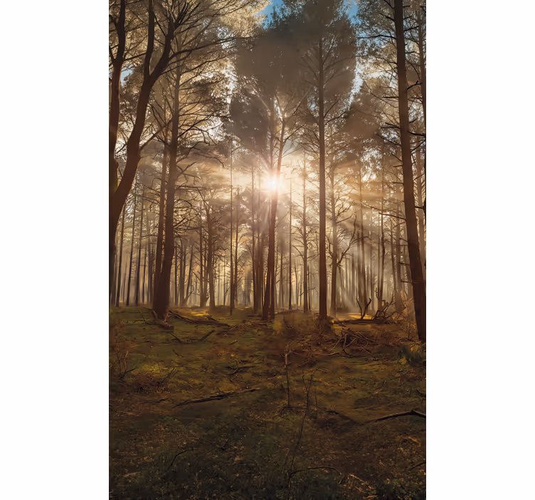 Store enrouleur arbre salon de la faune dorée - TenStickers