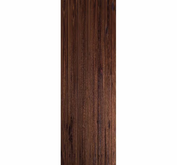Store enrouleur bureau planches en bois brun foncé - TenStickers