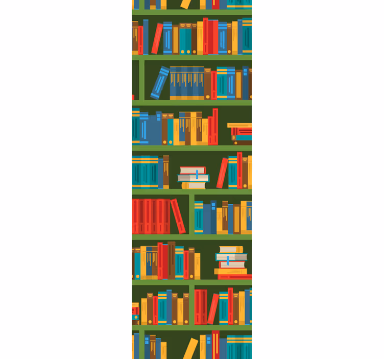 Store enrouleur bureau bibliothèque vintage verte - TenStickers
