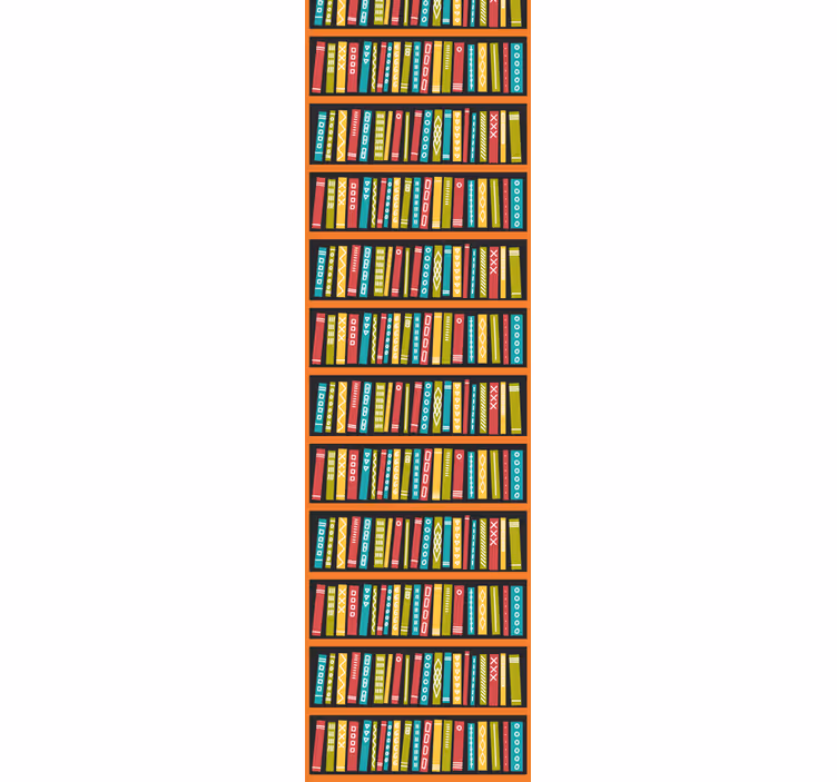 Store enrouleur bureau bibliothèque colorée complète - TenStickers