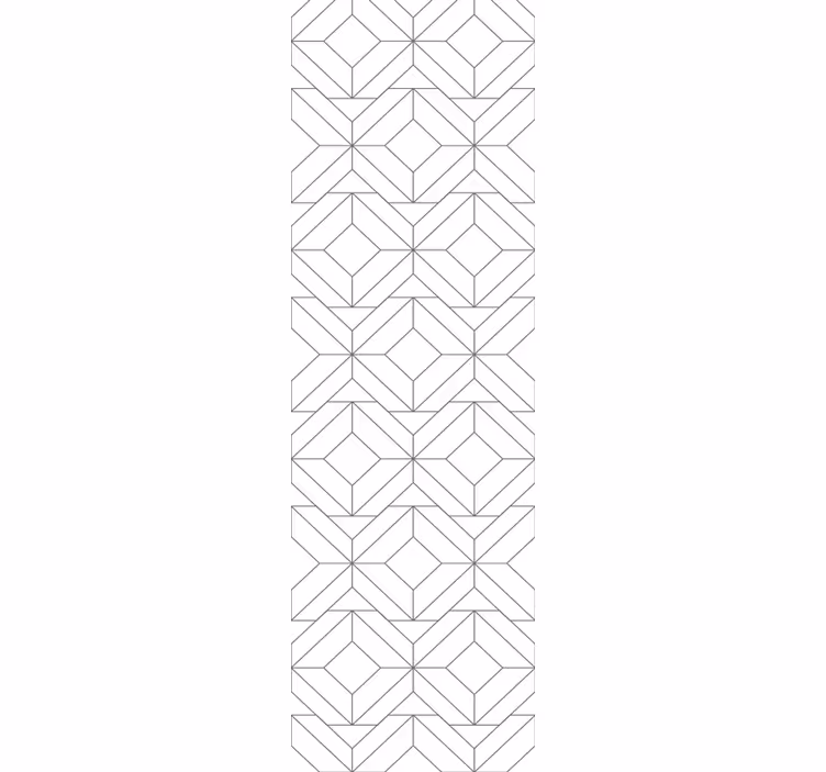 Store enrouleur bureau motif géométrique blanc - TenStickers