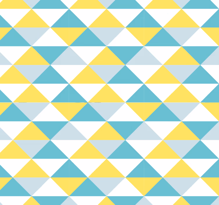 Store enrouleur bureau carreaux géométriques jaunes et bleus - TenStickers