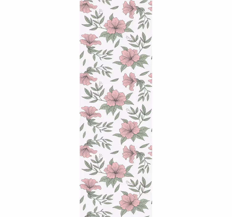 Store enrouleur salle à manger motif floral rose - TenStickers