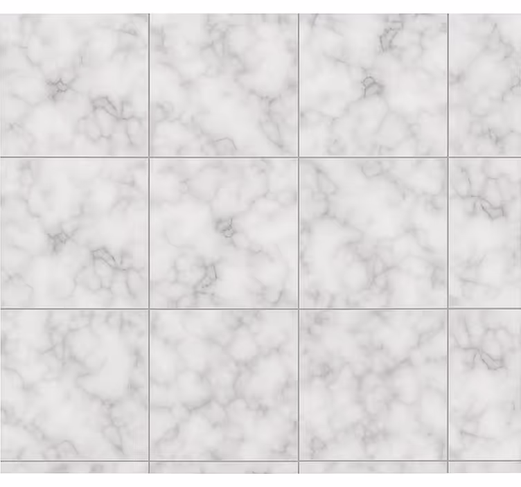 Store enrouleur cuisine carreau marbre blanc carré - TenStickers