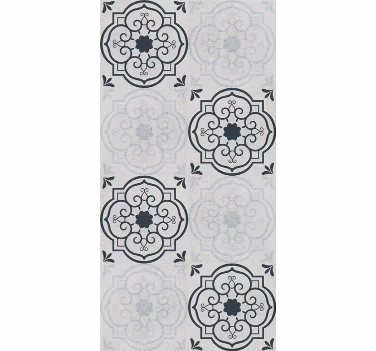 Store enrouleur cuisine carreaux gris élégants - TenStickers