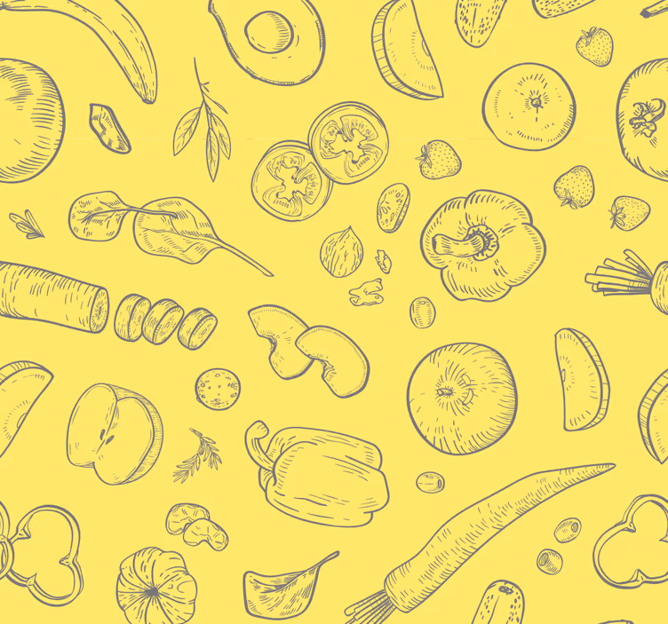 Store enrouleur cuisine dessins fruités - TenStickers