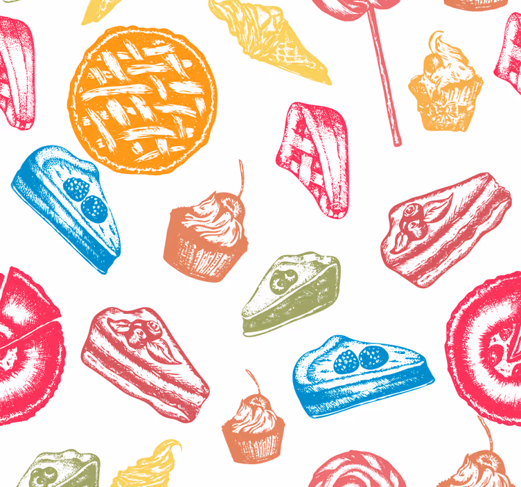 Store enrouleur cuisine motifs douceurs sucrées - TenStickers