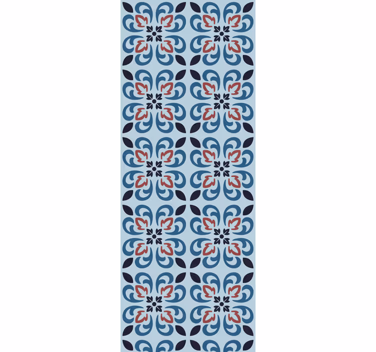 Store enrouleur cuisine carreau portugais bleu bébé - TenStickers