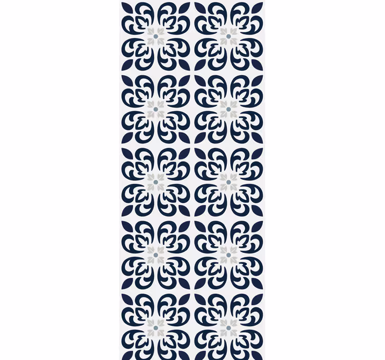 Store enrouleur cuisine carreaux portugais bleu foncé - TenStickers
