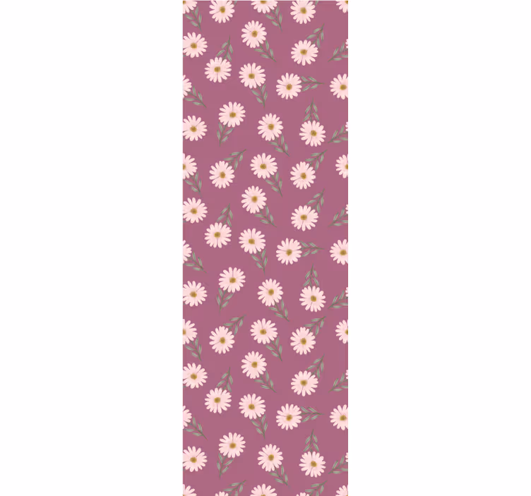 Store enrouleur cuisine motif petites marguerites roses - TenStickers