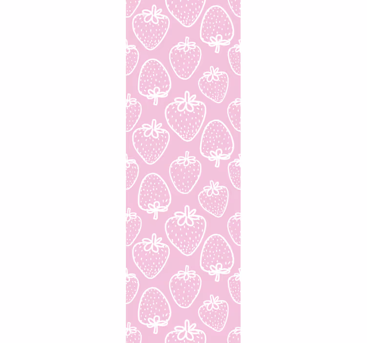 Store enrouleur cuisine motif fraises roses sans fin - TenStickers