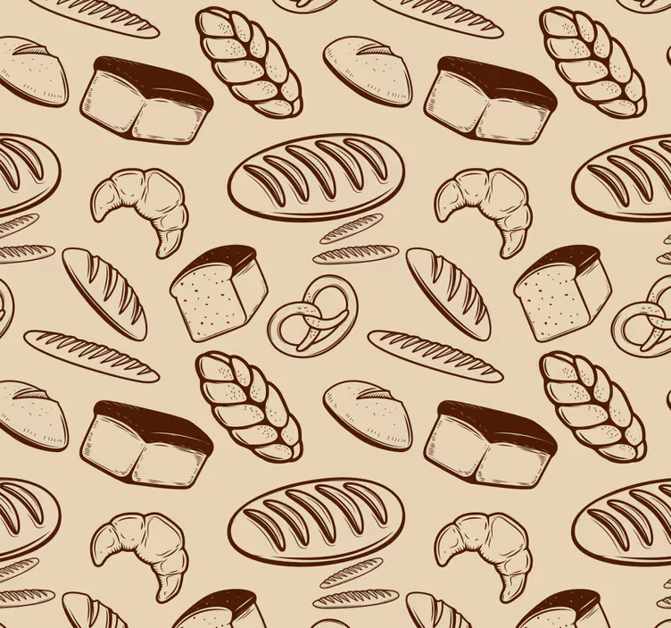 Store enrouleur cuisine motif boulangerie sans couture - TenStickers