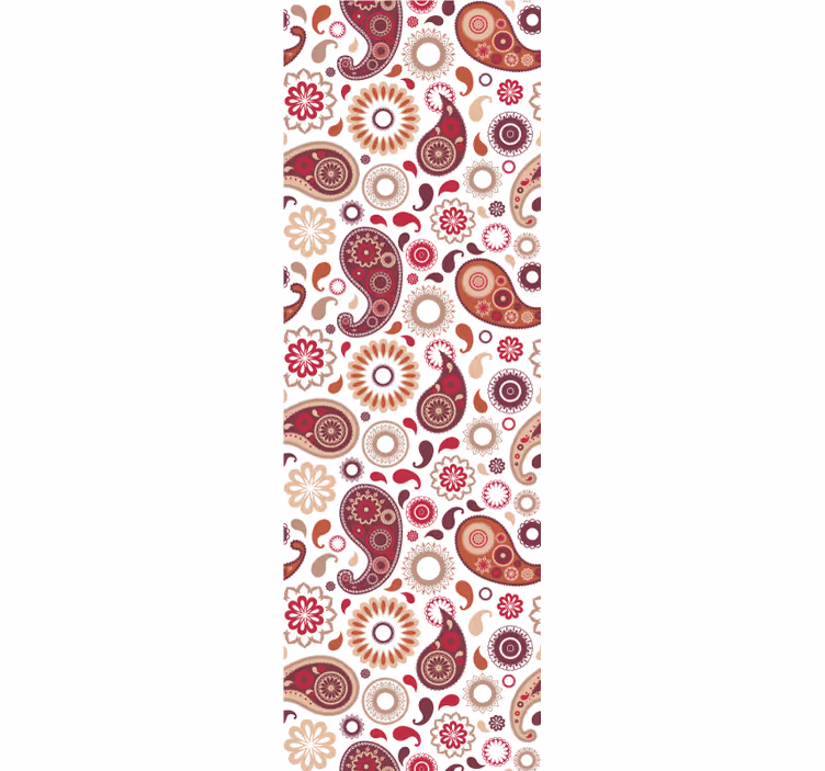 Store enrouleur cuisine motif paisley blanc - TenStickers