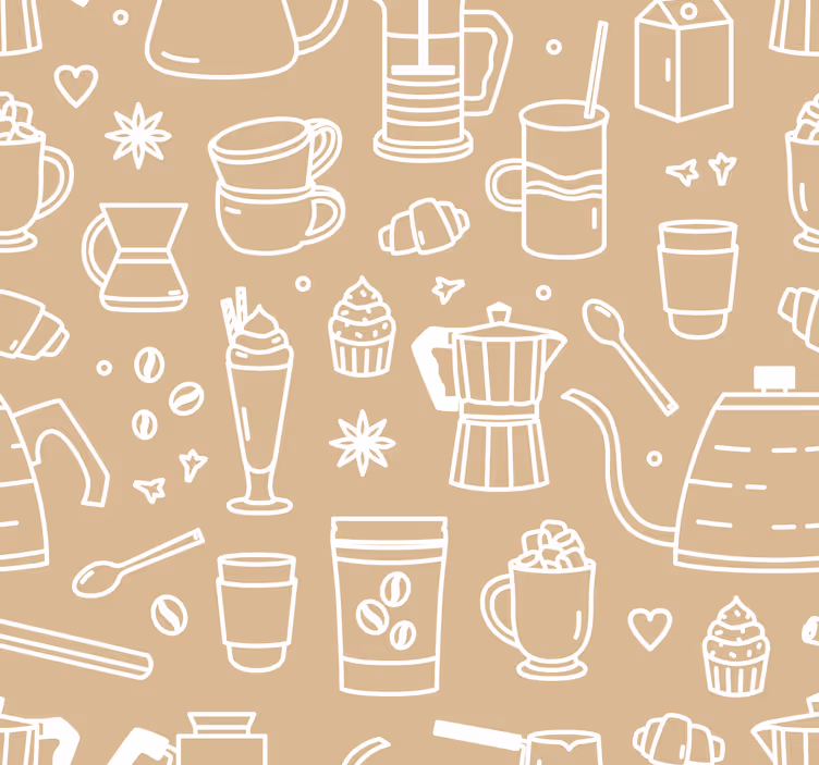 Store enrouleur cuisine motif tasses et verres - TenStickers