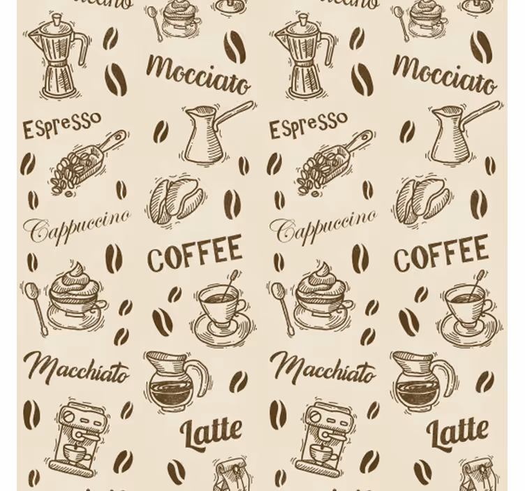 Store enrouleur cuisine motifs 3d café prénom - TenStickers