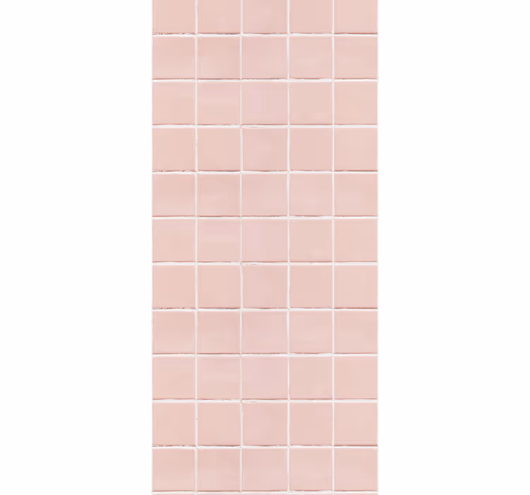 Store enrouleur cuisine carreaux roses blush simples - TenStickers