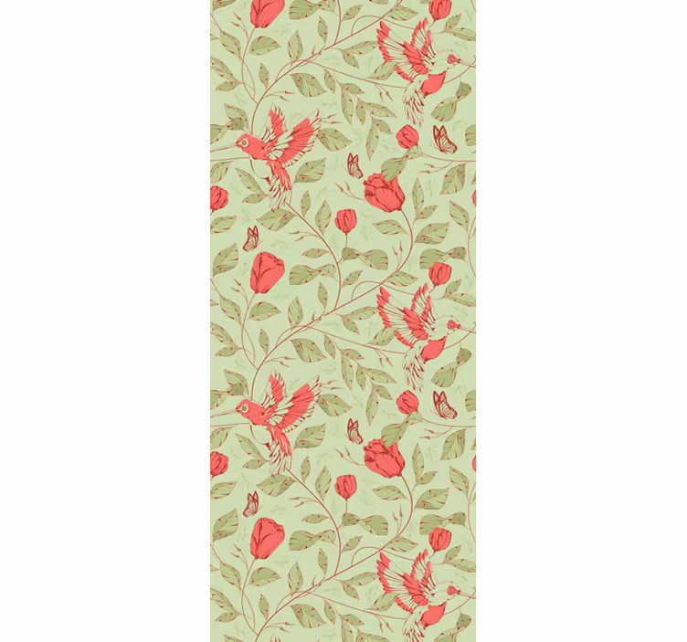 Store enrouleur salle à manger motif tulipes rouges - TenStickers