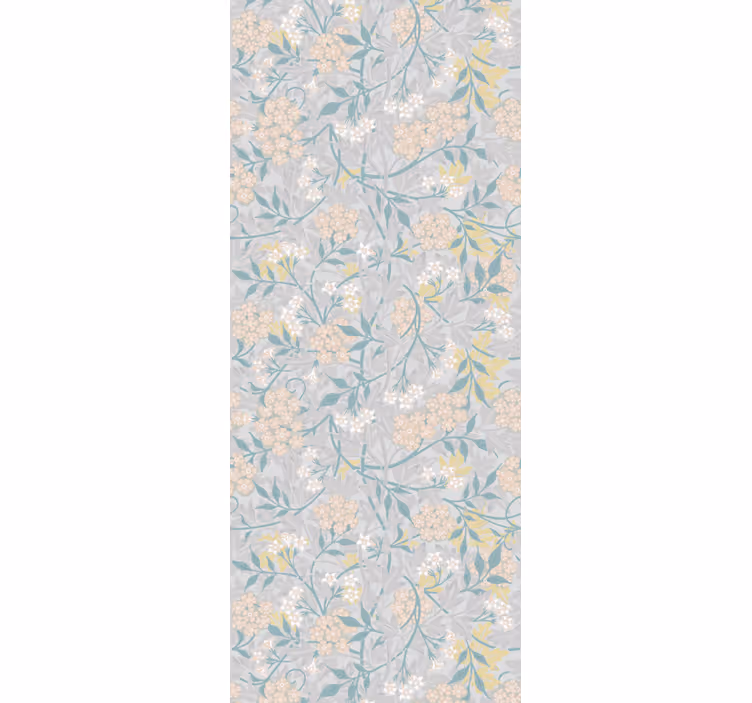 Store enrouleur salle à manger motif floral élégant 80's - TenStickers