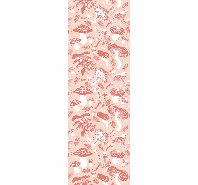 Store enrouleur salle à manger champignons forestiers beige - TenStickers