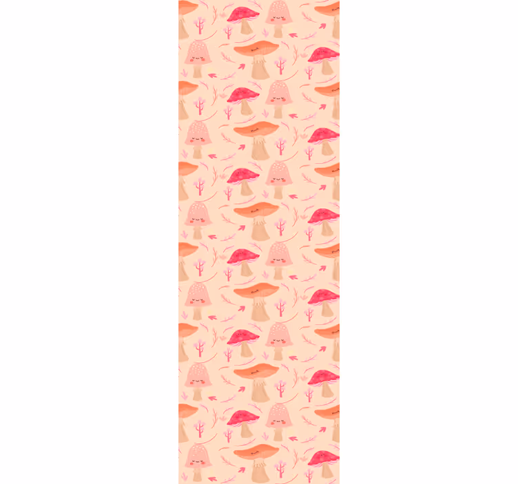 Store enrouleur salle à manger champignons joyeux - TenStickers